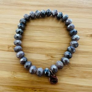 LIZAS • purple‎ stretch crystal bracelet